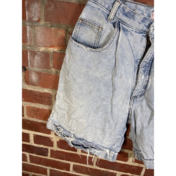 Vintage 90s Guess Denim Shorts Jorts Distressed USA Made Size 31, Real 30x8 - Picture 5 of 7